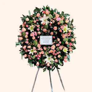 Corona De Flores (Rosas, Hortensias, Astromelias, Flores de Lirio y Diferentes Flores)